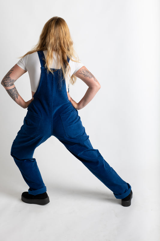 Navy Blue Corduroy Dungarees