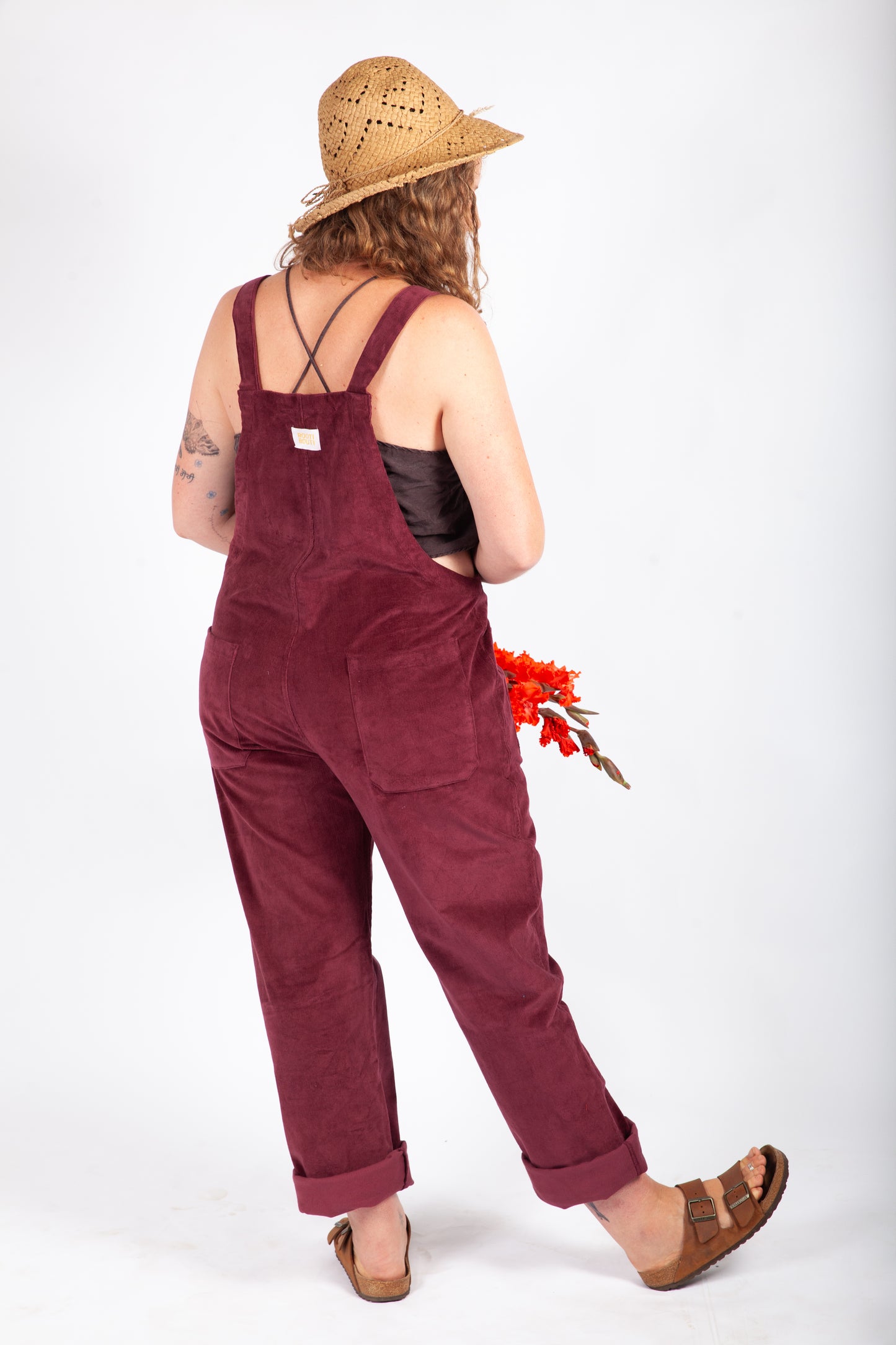 Burgundy Corduroy Dungarees