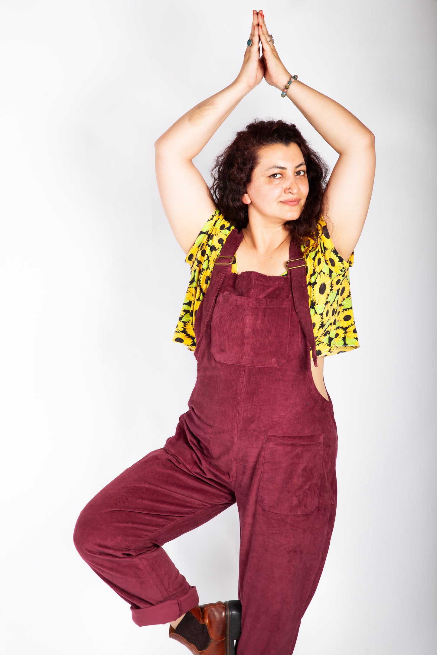 Burgundy Corduroy Dungarees