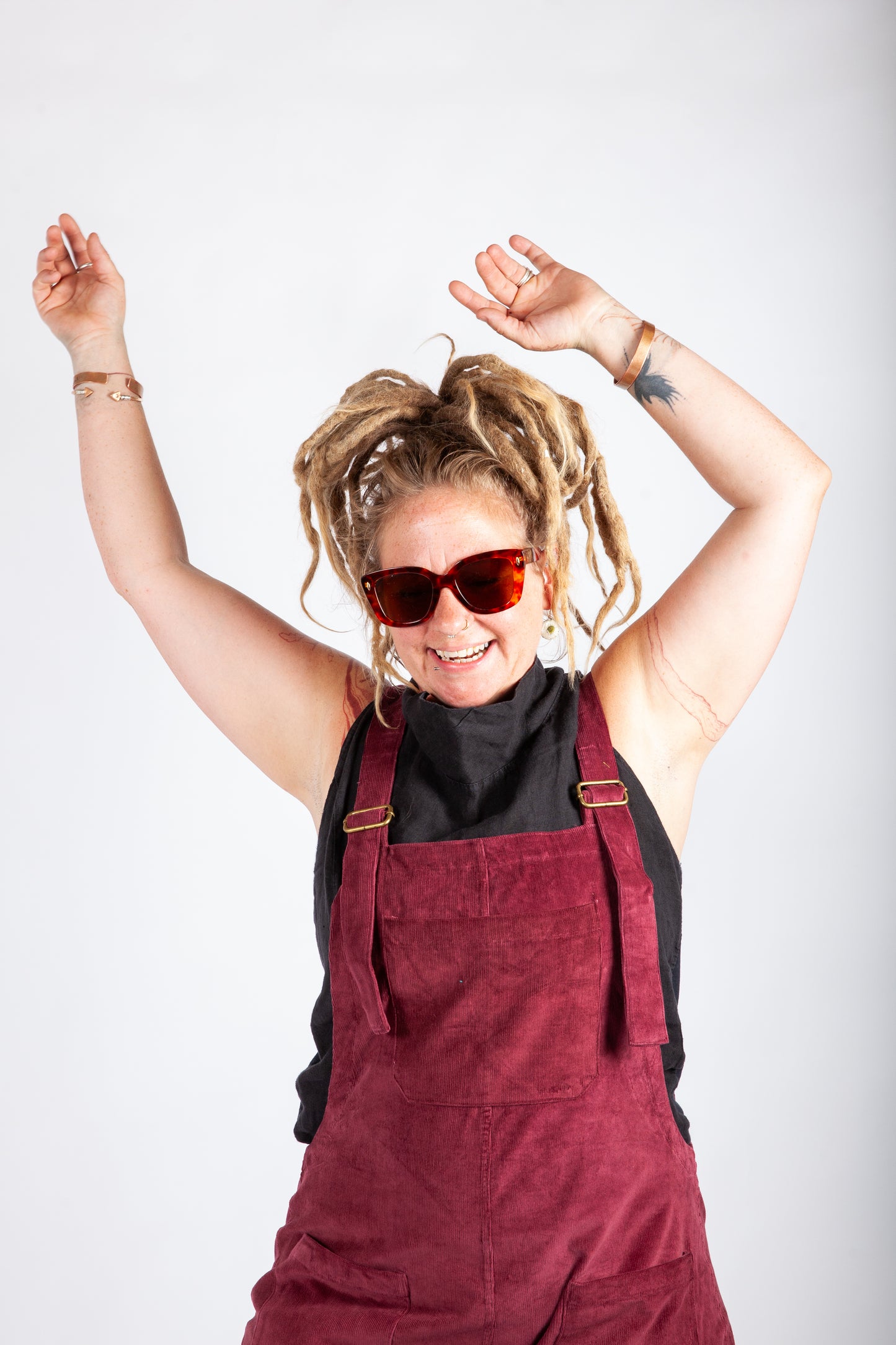Burgundy Corduroy Dungarees