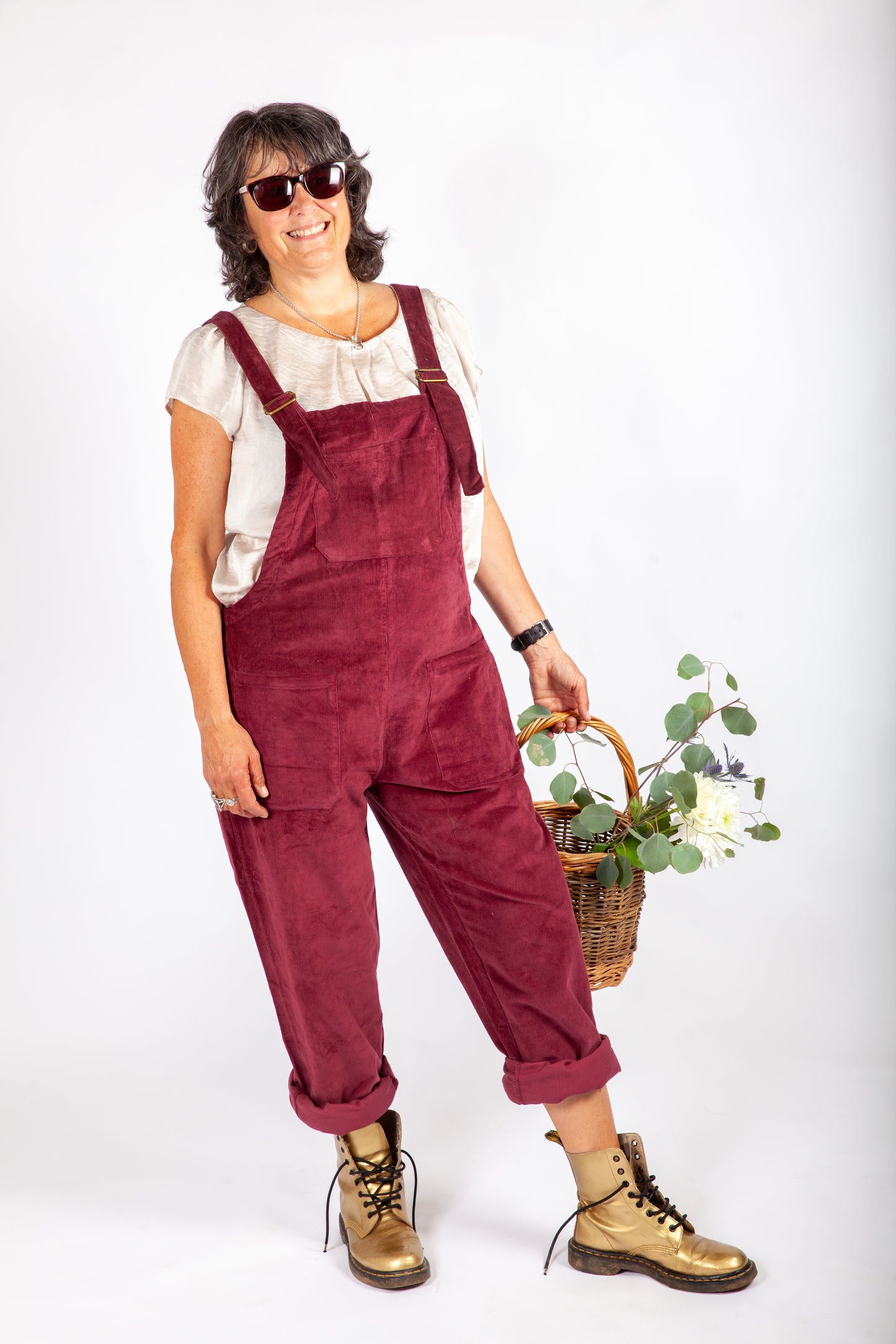 Burgundy Corduroy Dungarees