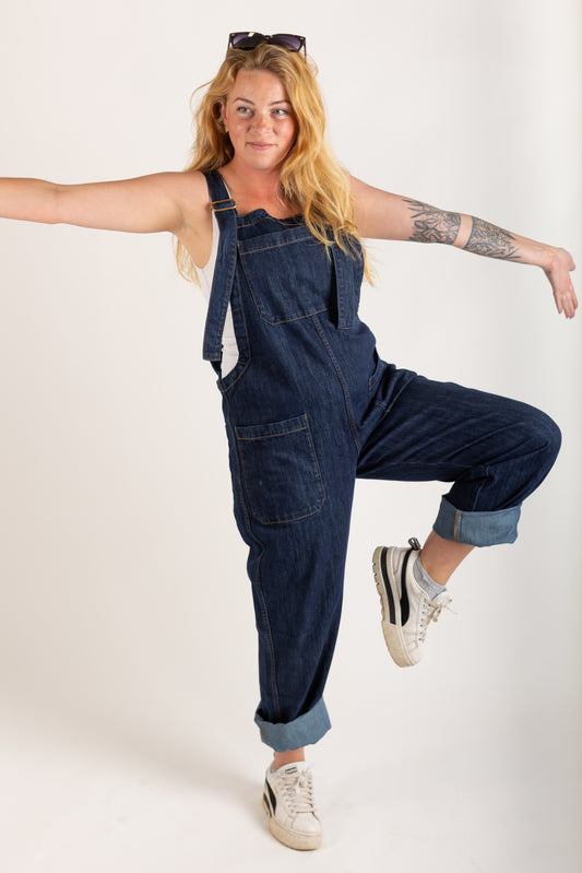 Dark Denim Dungarees