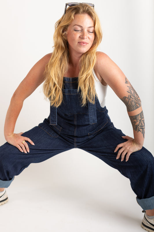 Dark Denim Dungarees