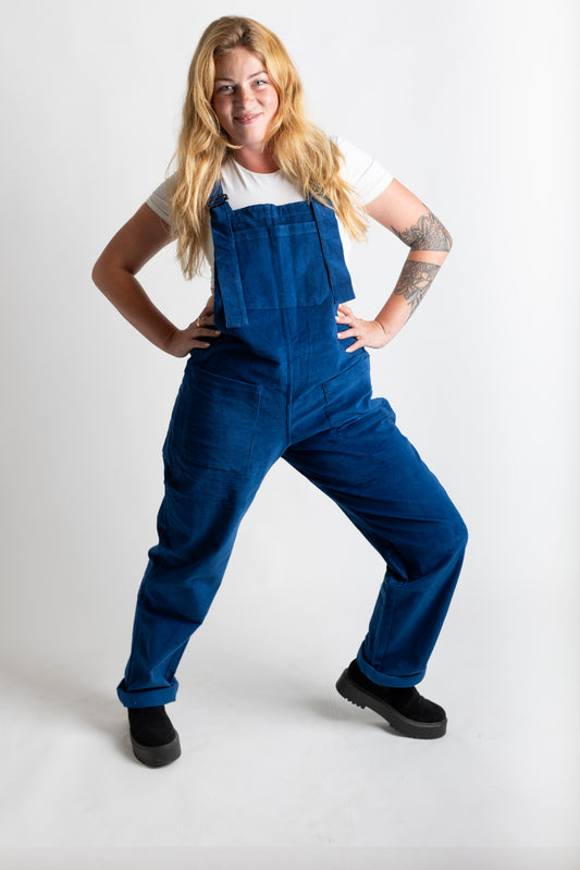Navy Blue Corduroy Dungarees