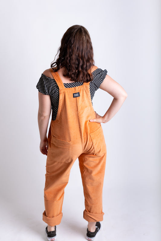 Dusty Orange Corduroy Dungarees