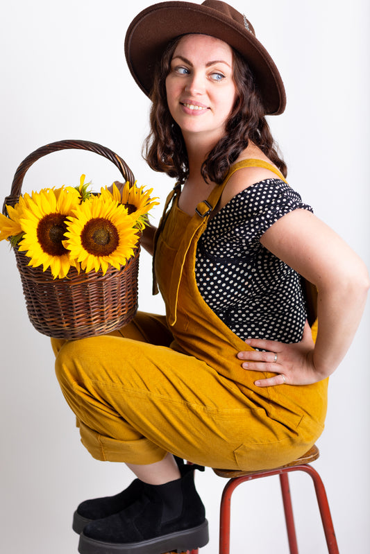 Mustard Yellow Corduroy Dungarees