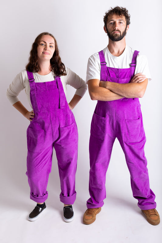 Purple Corduroy Dungarees