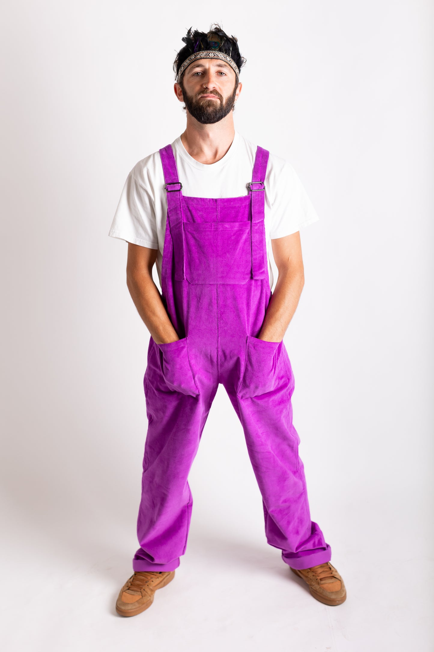 Purple Corduroy Dungarees