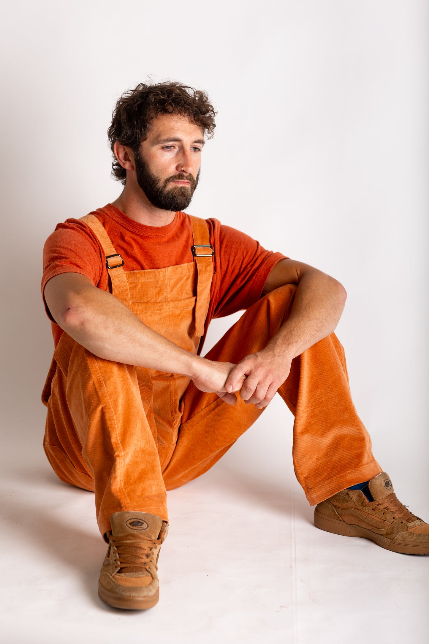 Dusty Orange Corduroy Dungarees