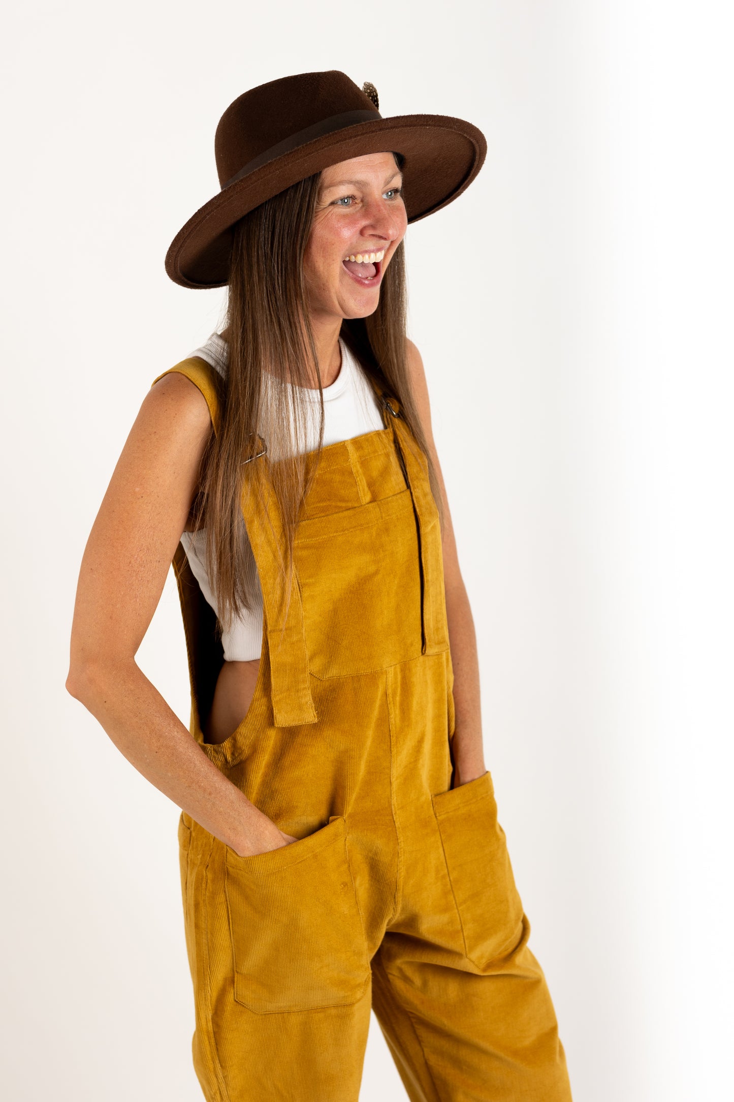 Mustard Yellow Corduroy Dungarees