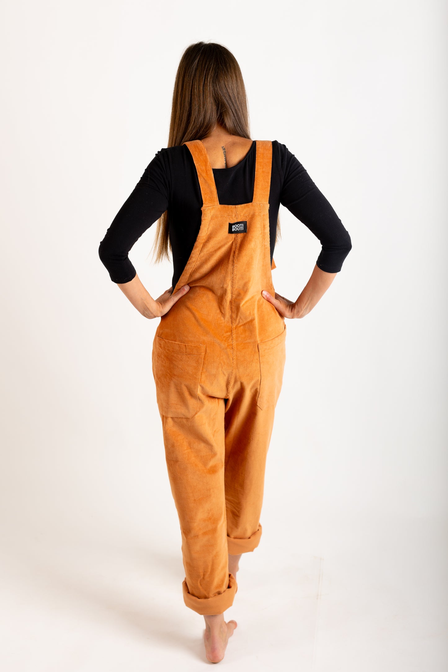 Dusty Orange Corduroy Dungarees