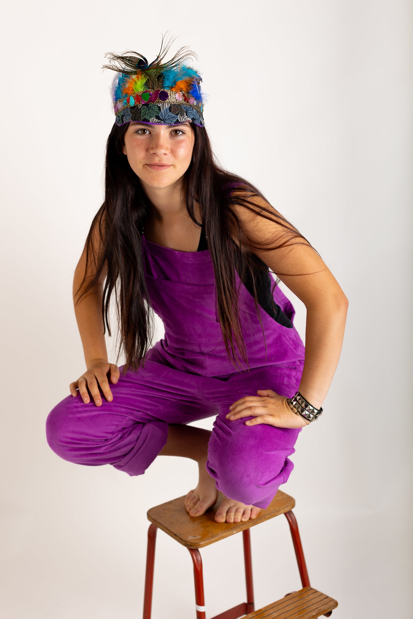 Purple Corduroy Dungarees